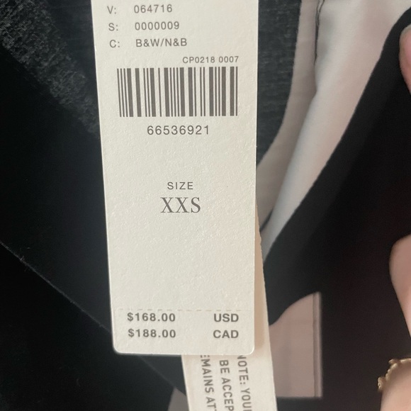 NWT Anthropologie Somerset Maxi Dress, Black & White, size XXS - Picture 5 of 6